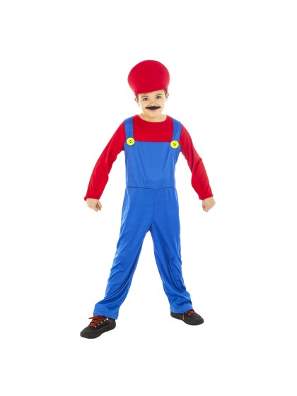 PLOMBIER ENFANT ROUGE 2 PIECES 128CM