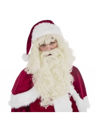 PERÜCKE + BART WEIHNACHTSMANN NATUR LUXUS 