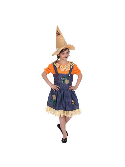 SCARECROW DRESS GIRL 2 PIECES 116CM