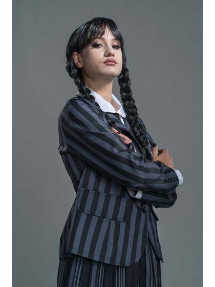 UNIFORME SCHWARZ / GRAU 3 TEILE MITTWOCH - WEDNESDAY © 164CM