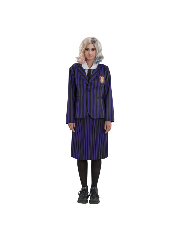 UNIFORME NOIR / VIOLET 3 PIECES MERCREDI - WEDNESDAY © 164CM
