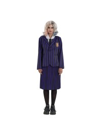 UNIFORME SCHWARZ / VIOLETT 3 TEILE MITTWOCH - WEDNESDAY © 164CM