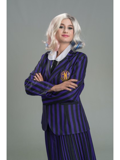 WEDNESDAY © SCHOOL UNIFORM BLACK / VIOLET 3 PIECES 164CM