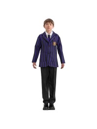 WEDNESDAY © BOY SCHOOL UNIFORM BLACK / VIOLET 3 PIECES 140CM