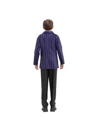 UNIFORME NOIR / VIOLET GARCON 3 PIECES MERCREDI - WEDNESDAY © 140CM