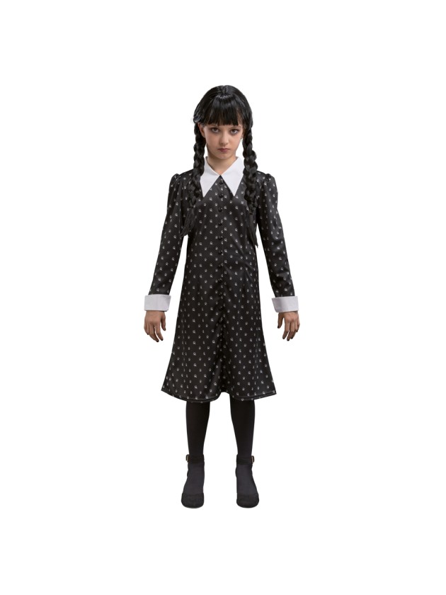 WEDNESDAY © BLACK PRINTED DRESS 152CM