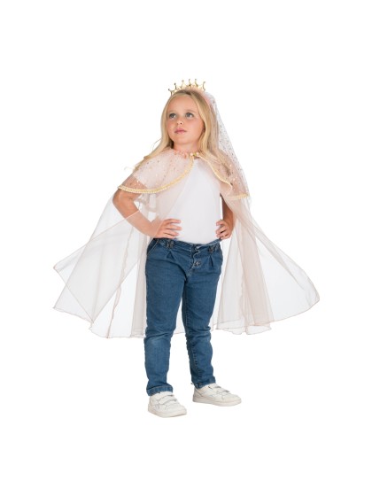 PINK PRINCESS CAPE WITH HEADBAND 