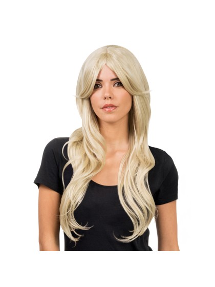 PERÜCKE SIENNA HAAR LONGS BLOND MIT FRANSEN VORHANG 68CM