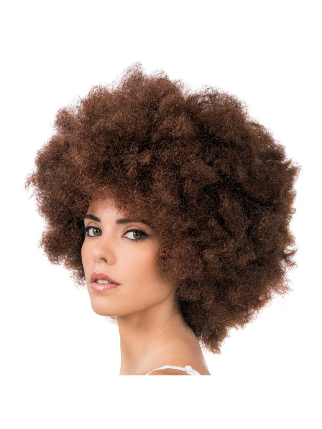 PERRUQUE JACKSON AFRO CHEVEUX ACAJOU 33CM