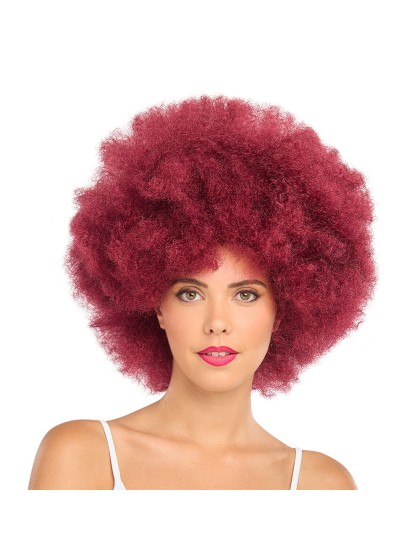 PERÜCKE JACKSON AFRO HAAR BURGUNDERROT 33CM