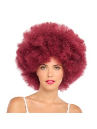 PERRUQUE JACKSON AFRO CHEVEUX ROUGE BORDEAUX 33CM