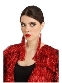 JACKE GLITZERND FRANSENS ROT L
