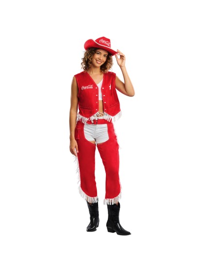 COCA-COLA © WOMAN COWBOY COSTUME 2 PIECES L
