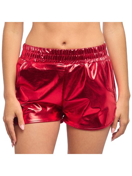 SHORT METALLISE ROUGE L