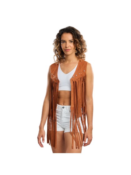 WESTERN VEST WITH FRINGES L-XL