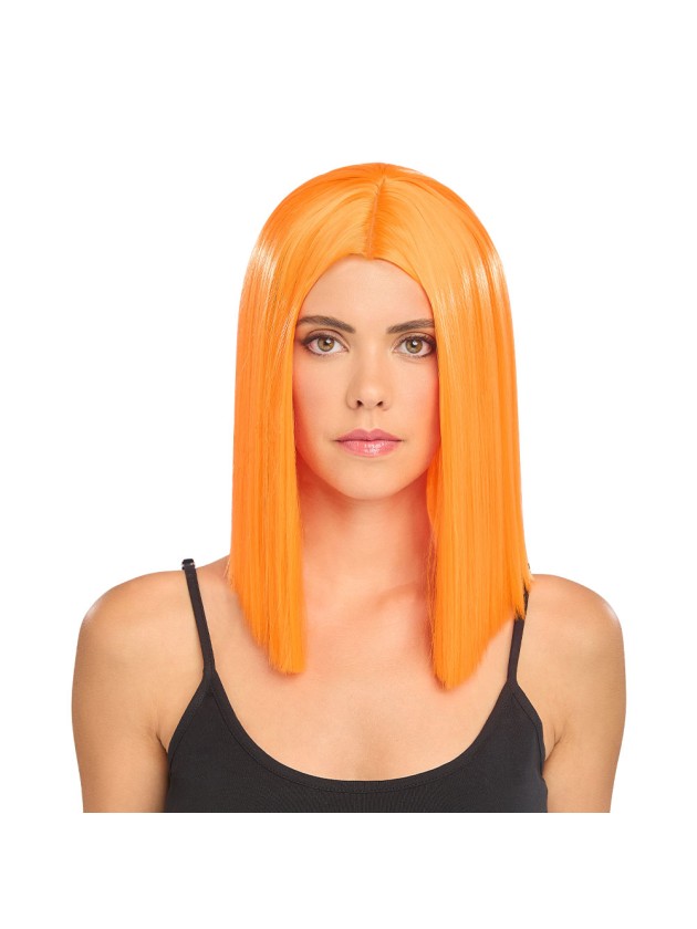 PERRUQUE CANDY CARRE PLONGEANT ORANGE 40CM