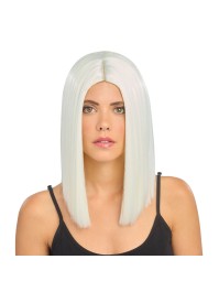 PERRUQUE CANDY CARRE PLONGEANT BLOND PLATINE 40CM