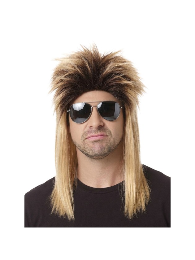 PERRUQUE CRAZY MULET BLOND 43CM