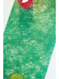 CHEMIN DE TABLE ROMANCE VERT JUNGLE 30CM X 10M
