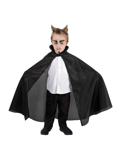 CAPE TAFFETAS ENFANT NOIR 85CM