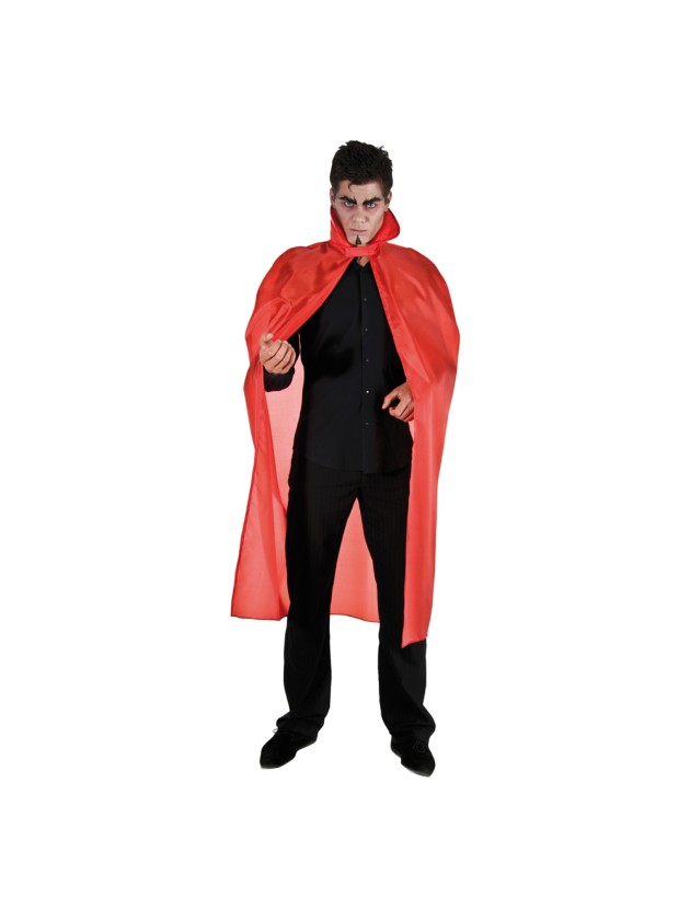 RED TAFFETA CAPE 127CM 