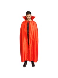 RED SATIN CAPE WITH RED COLLAR 163CM 