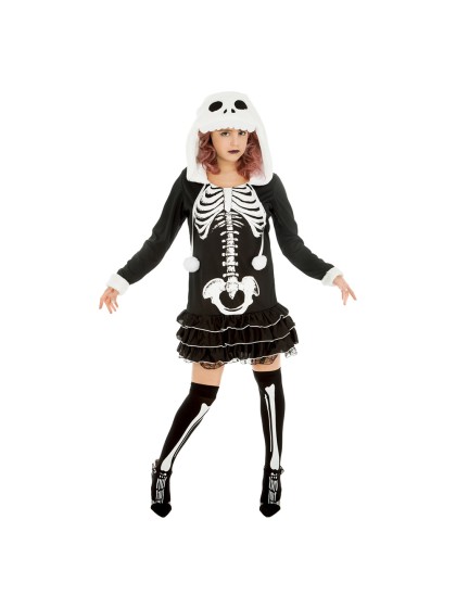 HOODED LADY SKELETON 2 PIECES 152CM