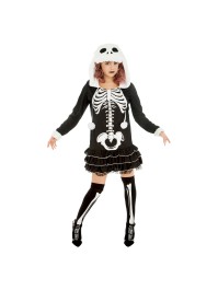 HOODED LADY SKELETON 2 PIECES 152CM