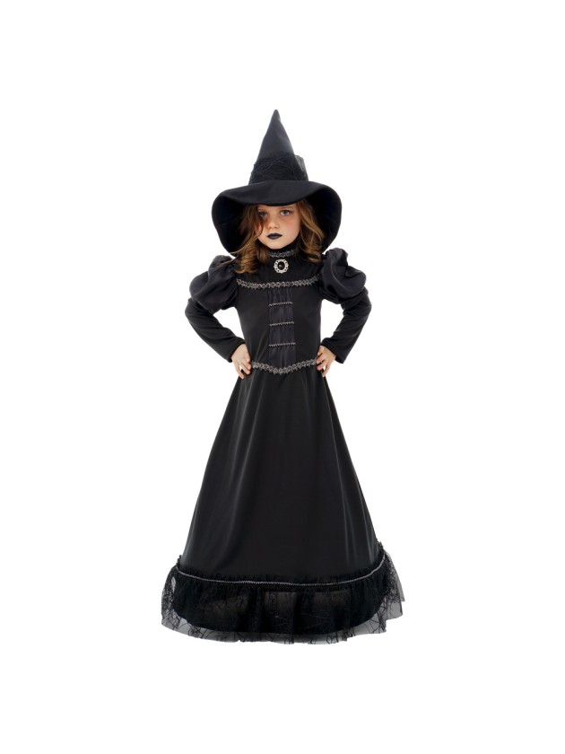 BLACK WITCH WITH HAT 2 PIECES 152CM