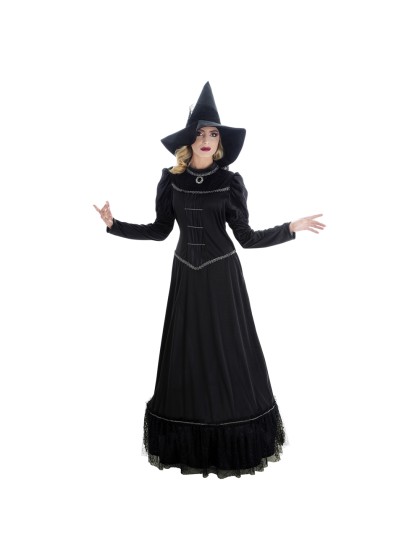 BLACK WITCH WITH HAT 2 PIECES L
