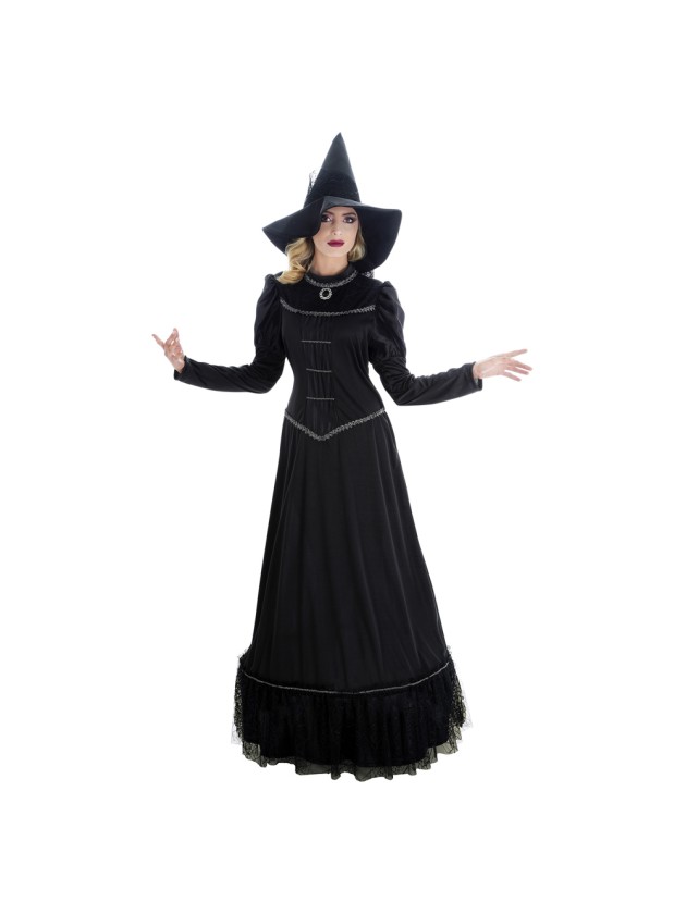 BLACK WITCH WITH HAT 2 PIECES S
