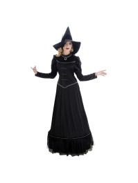 BLACK WITCH WITH HAT 2 PIECES S
