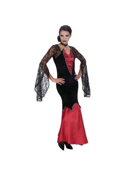LACE VAMPIRESS DRESS M