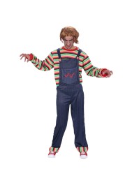 MAN STRIPED DOLL UKY COSTUME 2 PIECES L