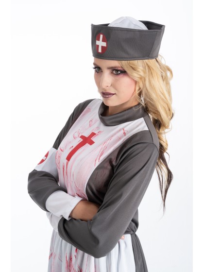 BLOODY NURSE LONG DRESS 3 PIECES L