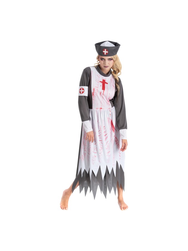 BLOODY NURSE LONG DRESS 3 PIECES M
