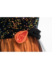 ORANGE LUCINDA WITCH WITH HAT 116CM