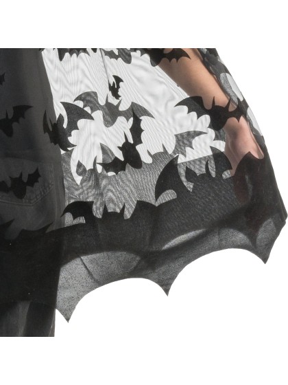UMHANG KAPUZE FLEDERMAUS SCHWARZ Einheitsgröße - 78CM