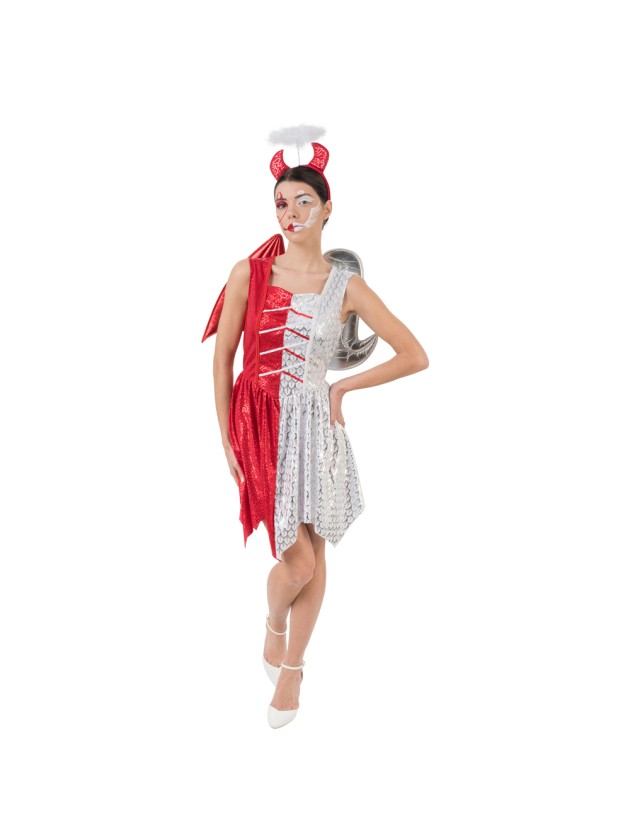 HALF ANGEL HALF DEVIL DRESS 2 PIECES S