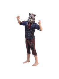 COSTUME LOUP GAROU AVEC MASQUE 3 PIECES 128CM