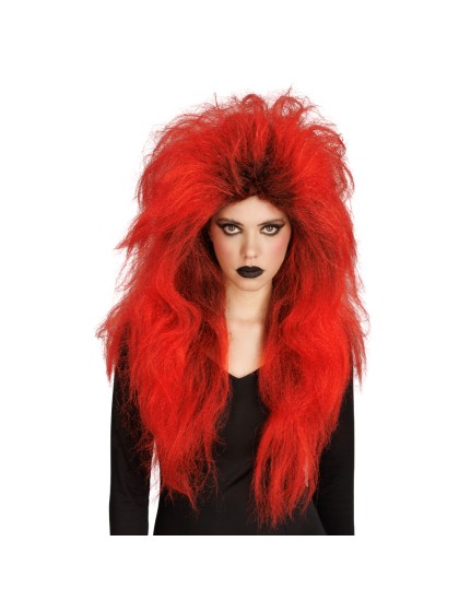 PERÜCKE AUS HEXE HAAR ROT 65CM