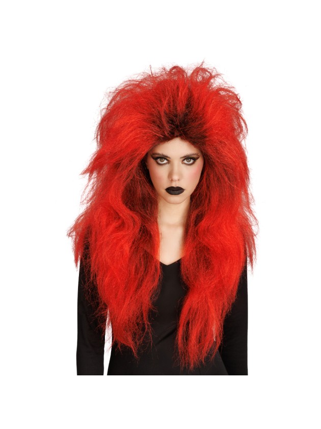 PERÜCKE AUS HEXE HAAR ROT 65CM