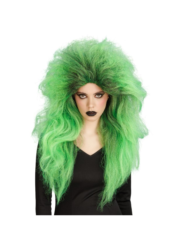 PERÜCKE AUS HEXE HAAR GRÜN 65CM