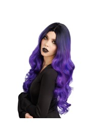 PERÜCKE AUS HEXE GLAMOUR HAAR VIOLETT OMBRE 65CM
