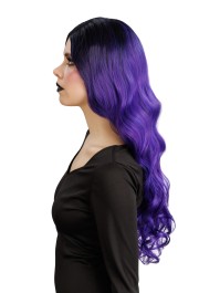 PERÜCKE AUS HEXE GLAMOUR HAAR VIOLETT OMBRE 65CM