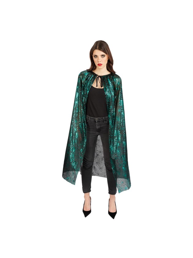 GREEN SPIDERWEB CAPE ONE SIZE - 110CM