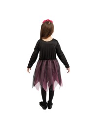 ROSALEEN PINK SKELETON DRESS AND HEADBAND 2 PIECES 116CM