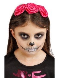 ROSALEEN PINK SKELETON DRESS AND HEADBAND 2 PIECES 116CM
