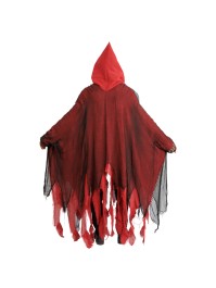 CAPE CAPUCHE LAMBEAUX NOIR ET ROUGE TU