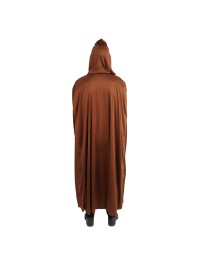 CAPE CAPUCHE TISSU BRUN 190CM